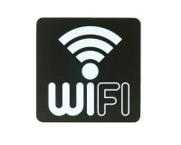 Pittogramma adesivo - Wifi - 16 x 16 cm - PVC - nero/bianco - Stilcasa