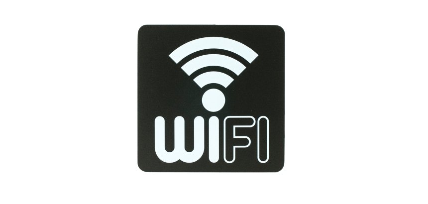 Pittogramma adesivo - Wifi - 16 x 16 cm - PVC - nero/bianco - Stilcasa