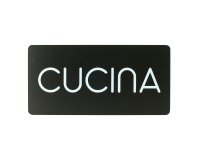 Pittogramma adesivo - Cucina - 32,5 x 16 cm - PVC - nero/bianco - Stilcasa