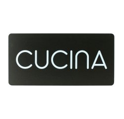 Pittogramma adesivo - Cucina - 32,5 x 16 cm - PVC - nero/bianco - Stilcasa