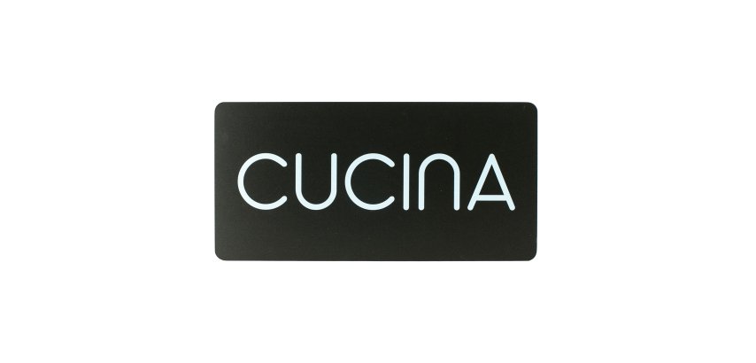 Pittogramma adesivo - Cucina - 32,5 x 16 cm - PVC - nero/bianco - Stilcasa