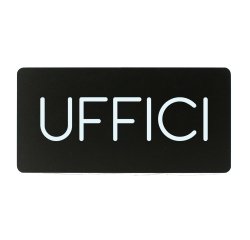 Pittogramma adesivo - Uffici - 32,5 x 16 cm - PVC - nero/bianco - Stilcasa