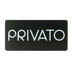 Pittogramma adesivo - Privato - 32,5 x 16 cm - PVC - nero/bianco - Stilcasa