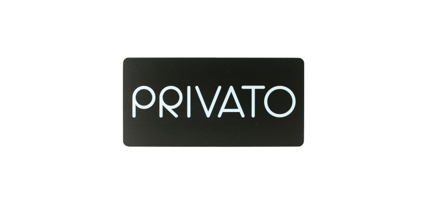 Pittogramma adesivo - Privato - 32,5 x 16 cm - PVC - nero/bianco - Stilcasa