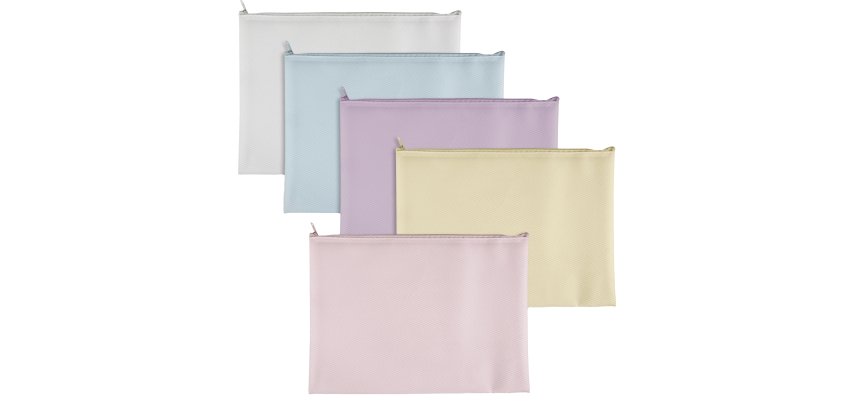 Busta con zip Bubble - 22,8 x 18,5 cm - EVA - colori pastello assortiti - Sei Rota