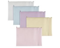 Busta con zip Bubble - 31,5 x 24,5 cm - EVA - colori pastello assortiti - Sei Rota