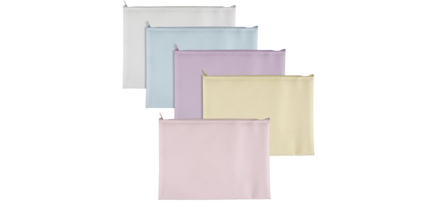 Busta con zip Bubble - 31,5 x 24,5 cm - EVA - colori pastello assortiti - Sei Rota