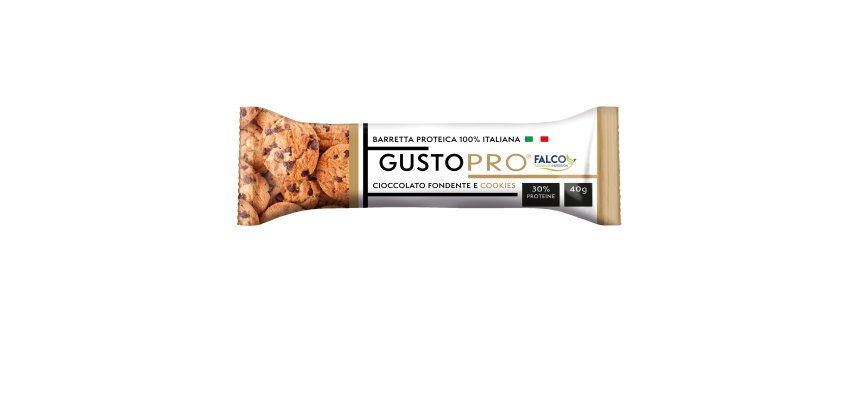 Barretta proteica GustoPro - cioccolato fondente/cookie - 40 gr - Falco