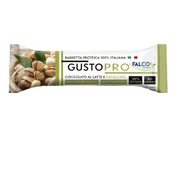 Barretta proteica GustoPro - cioccolato al latte/pistacchio - 40 gr - Falco