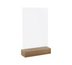 Portadepliant -  verticale - con base in legno - 21 x 30 cm - acrilico - Lebez