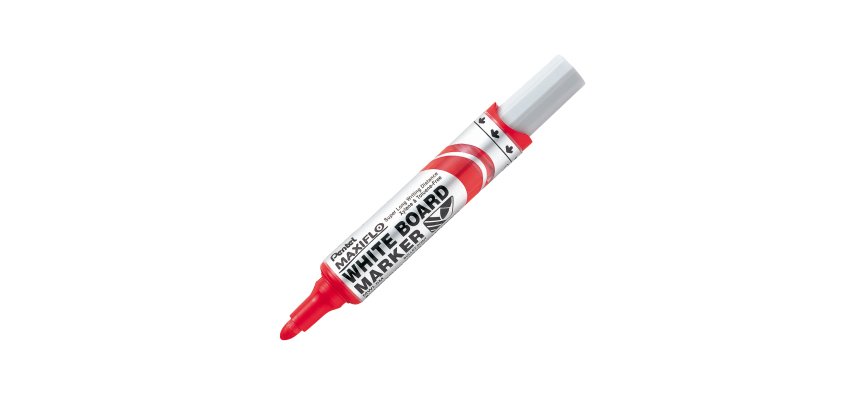 Marcatore per lavagne MaxiFlo - punta conica 6 mm - rosso - Pentel