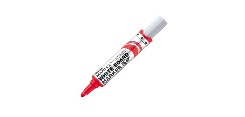 Marcatore per lavagne MaxiFlo - punta conica 6 mm - rosso - Pentel