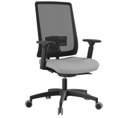 Poltrona semidirezionale X-Pro - c/ braccioli - grigio - Unisit