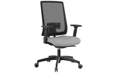 Poltrona semidirezionale X-Pro - c/ braccioli - grigio - Unisit