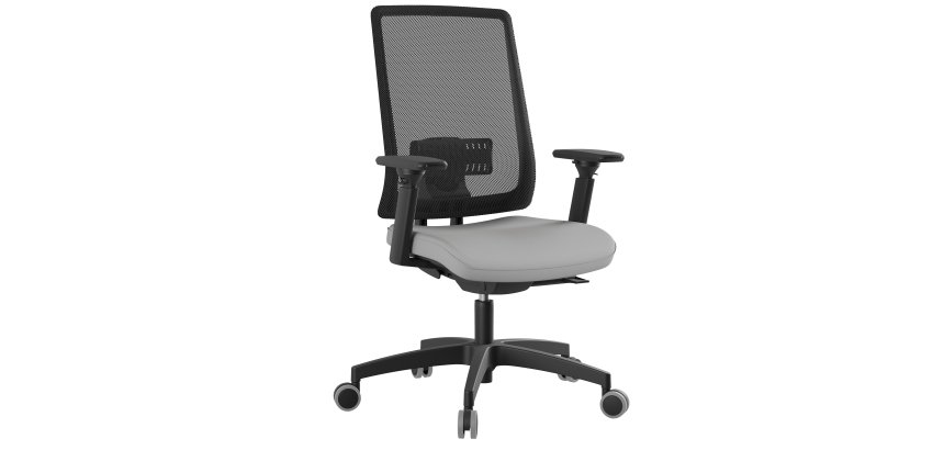 Poltrona semidirezionale X-Pro - c/ braccioli - grigio - Unisit
