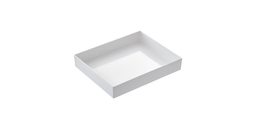 Vassoio Venezia - 32,5 x 26,5 x 6 cm - melamina - bianco - Leone