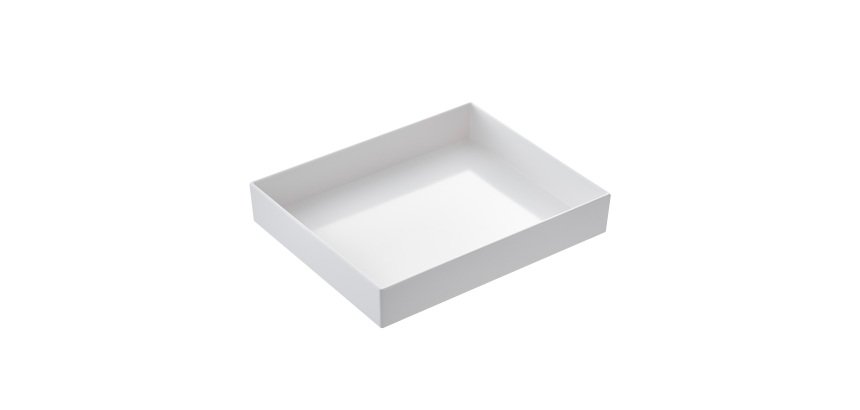 Vassoio Venezia - 32,5 x 26,5 x 6 cm - melamina - bianco - Leone