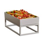 Stand buffet GN 1/3 - 32,5 x 17,6 x 16 cm - metallo -  bianco - Leone