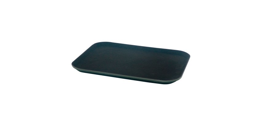 Vassoio rettangolare antiscivolo - 25 x 35 cm - PP - nero - Leone
