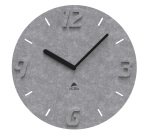Orologio da parete effetto 3D - diametro 30 cm - PET - grigio - Alba