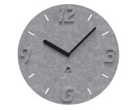 Orologio da parete effetto 3D - diametro 30 cm - PET - grigio - Alba