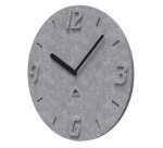 Orologio da parete effetto 3D - diametro 30 cm - PET - grigio - Alba