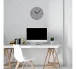 Orologio da parete effetto 3D - diametro 30 cm - PET - grigio - Alba