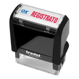 Timbro Printy 4912 Office Eco - autoinchiostrante - REGISTRATO - 47 x 18 mm - nero - Trodat