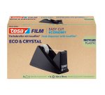 Dispenser da tavolo Crystal recycled - per nastri da 33 m - rotolo 19 mm x 10 m incluso - Nero - Tesa