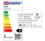 Lampada LEDCLIP - 2,8W - Nero - Alba