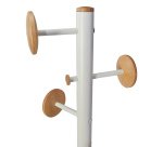 Appendiabiti a 6 ganci Music + 3 miniganci 175cm - bianco/legno - Alba