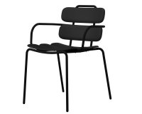 Seduta collettività Lemon - con braccioli - polipropilene - nero - Unisit