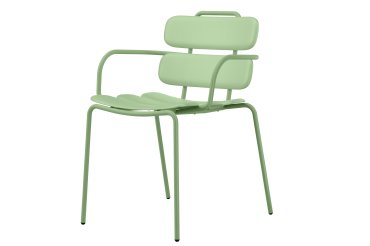 Seduta collettività Lemon - con braccioli - polipropilene - verde - Unisit