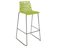 Sgabello Spider Fix  - Nero opaco/verde anice - Grandsoleil