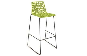 Sgabello Spider Fix  - Nero opaco/verde anice - Grandsoleil