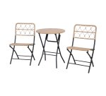 Salotto Maui - polyrattan naturale - Garden Friend - set 3 elementi