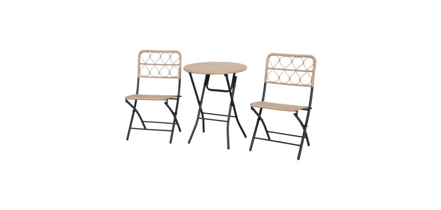 Salotto Maui - polyrattan naturale - Garden Friend - set 3 elementi