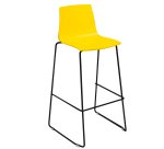 Sgabello Imola Fix  - Nero opaco/giallo - Grandsoleil