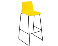 Sgabello Imola Fix  - Nero opaco/giallo - Grandsoleil