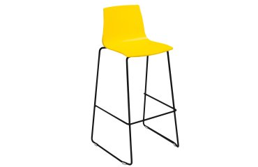 Sgabello Imola Fix  - Nero opaco/giallo - Grandsoleil