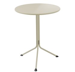 Tavolo basso ribaltabile tondo Lemon - 75 x 59 cm - avorio - Unisit