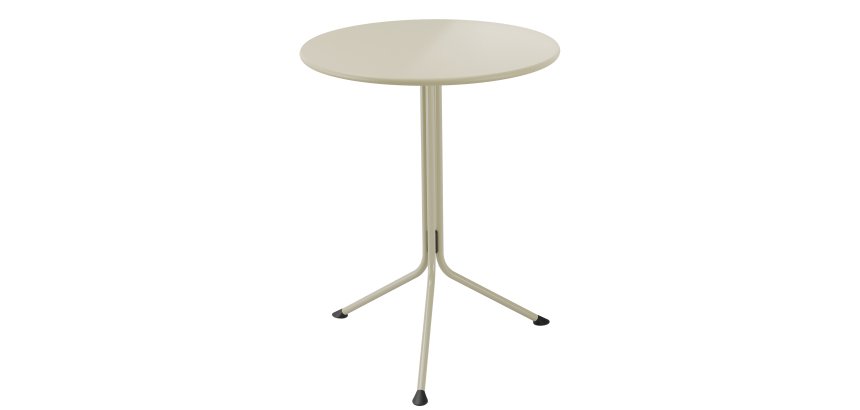 Tavolo basso ribaltabile tondo Lemon - 75 x 59 cm - avorio - Unisit
