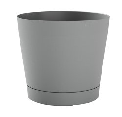 Vaso Orione - 6,3 L - diametro 24 cm - grigio nebbia - TeraPlast