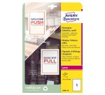 Etichette adesive per finestre - in carta - con pellicola - laser - rimovibili - 210 x 297 mm - 1et/fg - 10 fogli - bianco - Avery