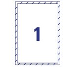 Etichette adesive per finestre - in carta - con pellicola - laser - rimovibili - 210 x 297 mm - 1et/fg - 10 fogli - bianco - Avery