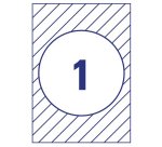 Etichette adesive per finestre - in carta - con pellicola - laser - rimovibili - diametro 200 mm - 1et/fg - 10 fogli - bianco - Avery