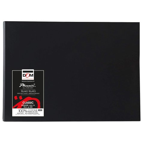 Tela pittura Classic - 18 x 24 cm - nero - DOM