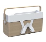 Organizer portatile da scrivania Ergobox S - 42,5 x 23 x 15 cm - legno/PET/ABS - legno/bianco/grigio - Alba
