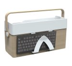 Organizer portatile da scrivania Ergobox S - 42,5 x 23 x 15 cm - legno/PET/ABS - legno/bianco/grigio - Alba