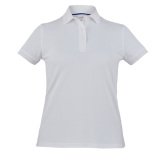 Polo Susan - da donna - manica corta - taglia L - bianco - Giblor's